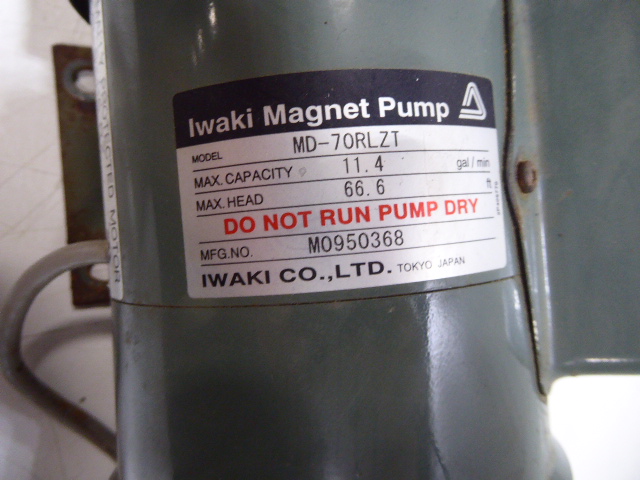 Used Centrifugal Pump - Iwaki .5" Inlet .5" Outlet Centrifugal Pump CP2227-Pumps - Centrifugal