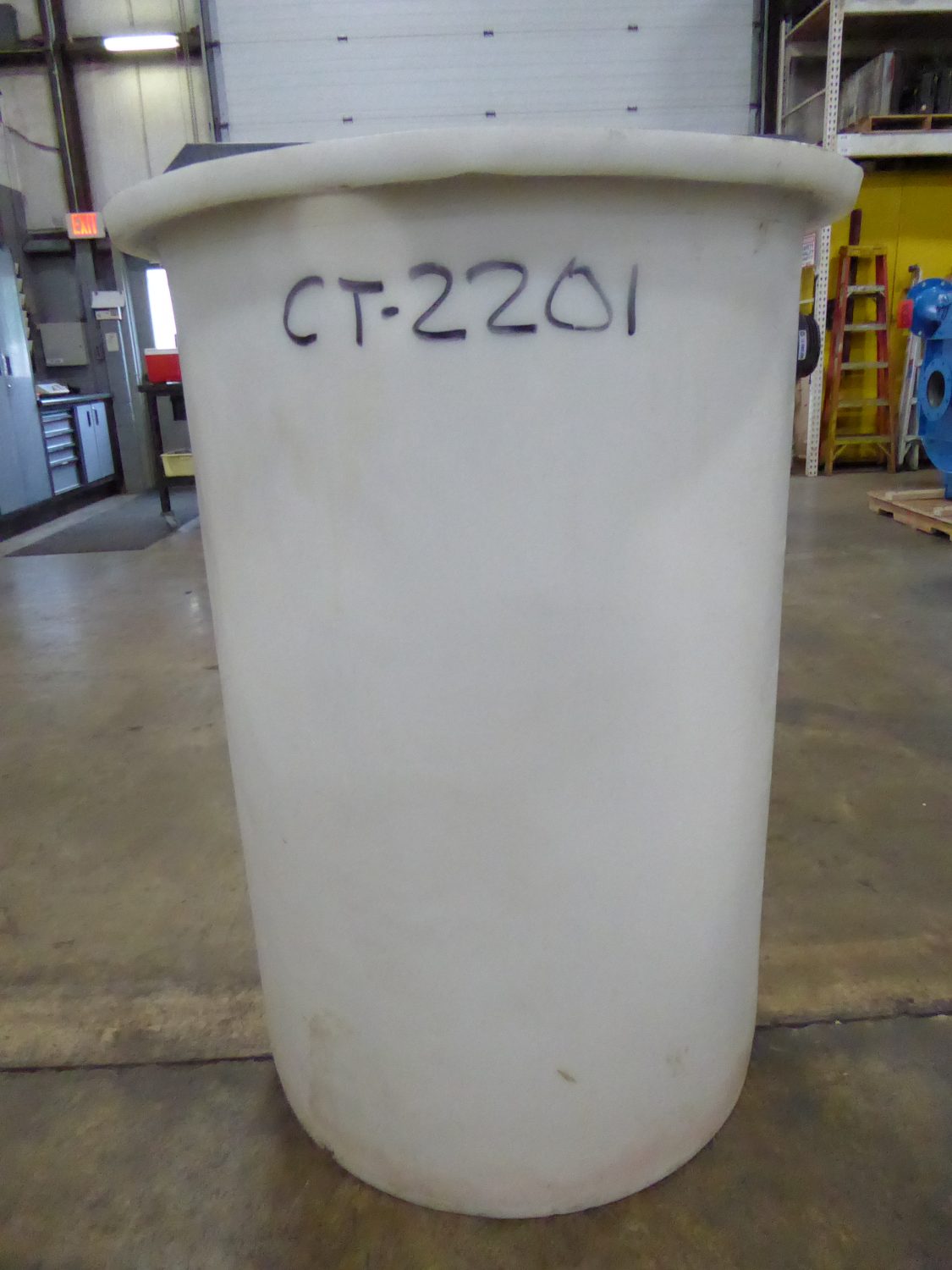 Used Cylindrical Tank - 167 Gallon Poly Cylindrical Tank-Tanks-Cylindrical