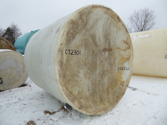Used Cylindrical Tank - 3000 Gallon Poly Round Tank CT2301-Tanks-Cylindrical