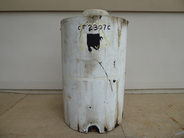 Used Cylindrical Tank - 470 Gallon Poly Round Poly Tank CT2307C-Tanks-Cylindrical
