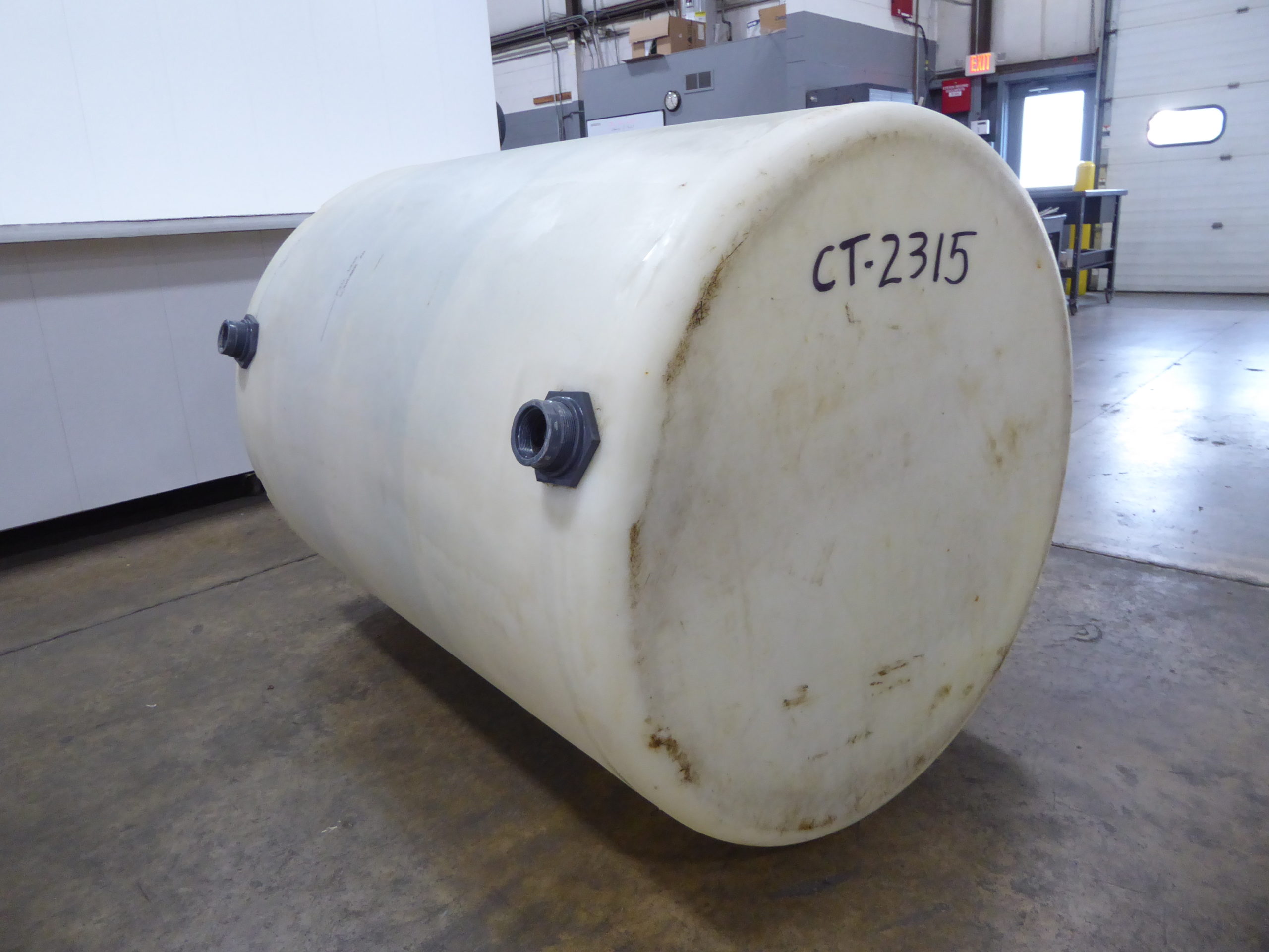 Used Cylindrical Tank - 368 Gallon Poly Round Tank CT2315-Tanks-Cylindrical