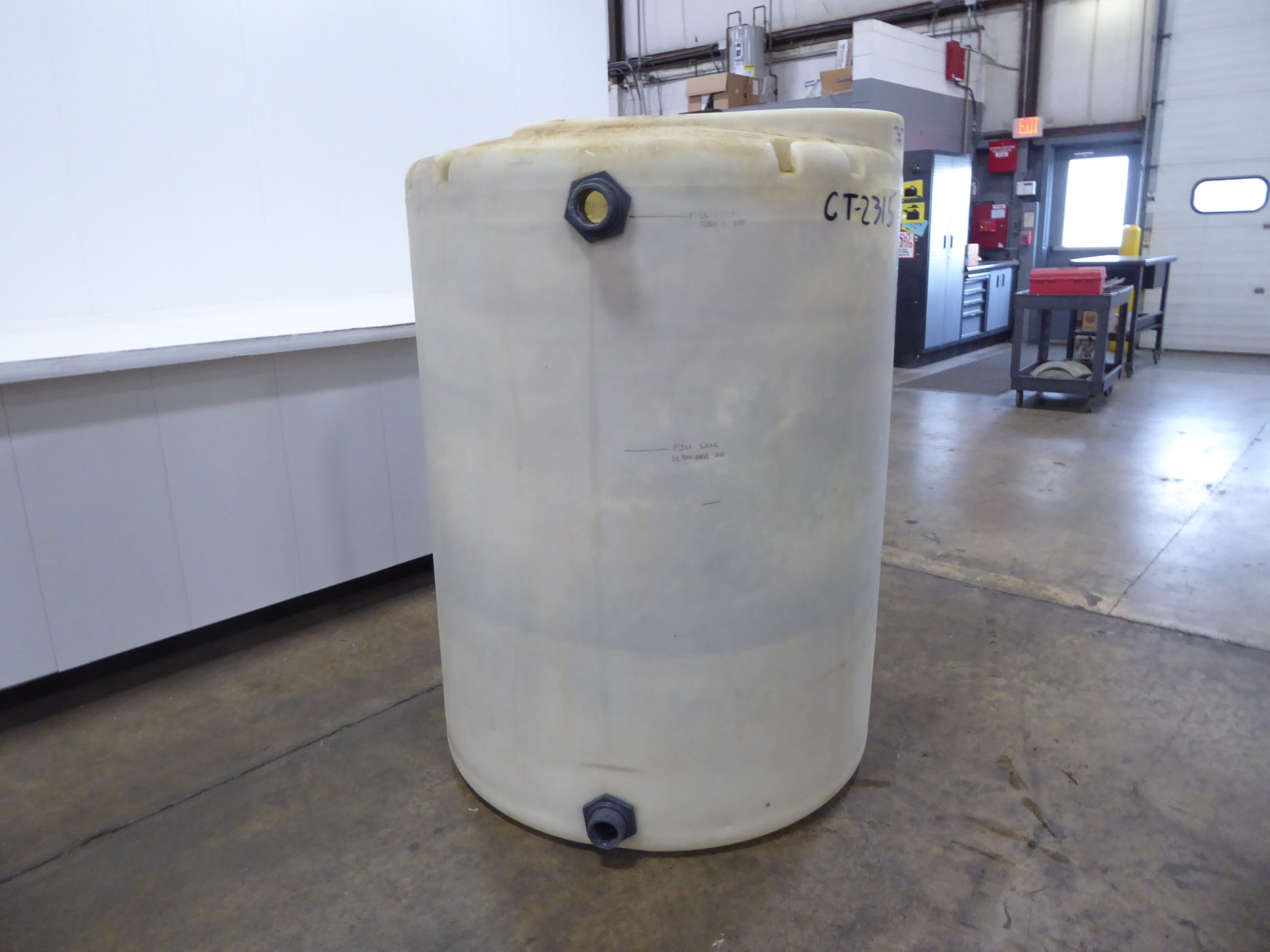 Used Cylindrical Tank - 368 Gallon Poly Round Tank CT2315-Tanks-Cylindrical