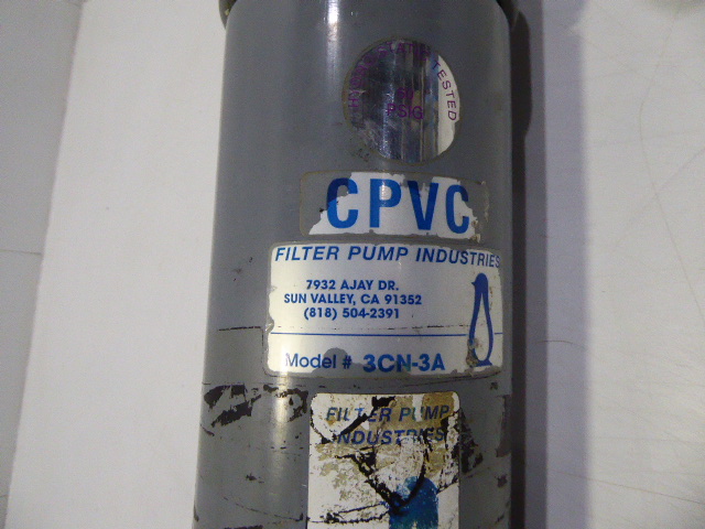 Used Filter - Filter Pump Industries PVC Chamber Cartridge Filter F2391-Filters