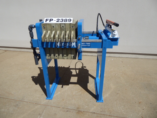 Used Filter Press - Met-Chem 1 Cu' Manual Hydraulic Filter Press FP2389-Filter Presses