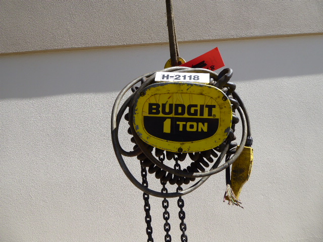 Used Hoist - Budgit 1 Ton Chain Hoist H2118-Hoists