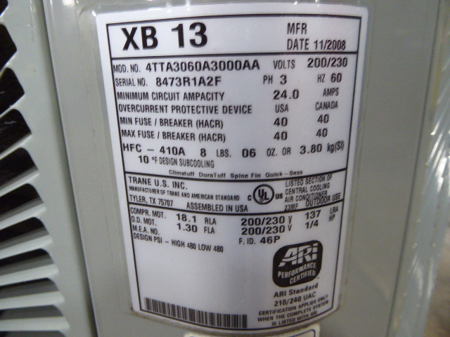 Used - Trane 5 Ton Air Conditioner M2370C-Misc. Equipment
