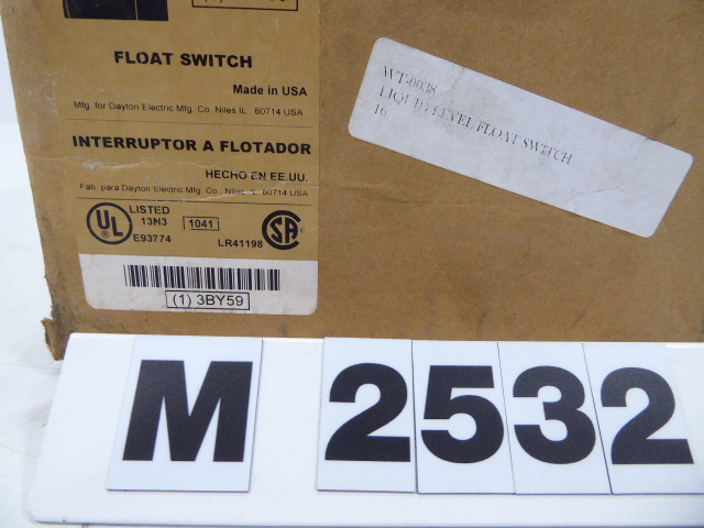 Used - Dayton Float Switch Wide Angle Normally Open M2532-Misc. Equipment