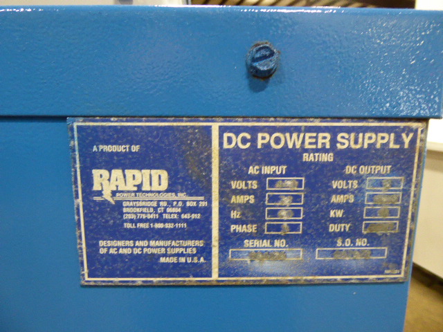 Used Rectifier - Rapid 1500 Amp 12 Volt Rectifier R2841-Rectifiers