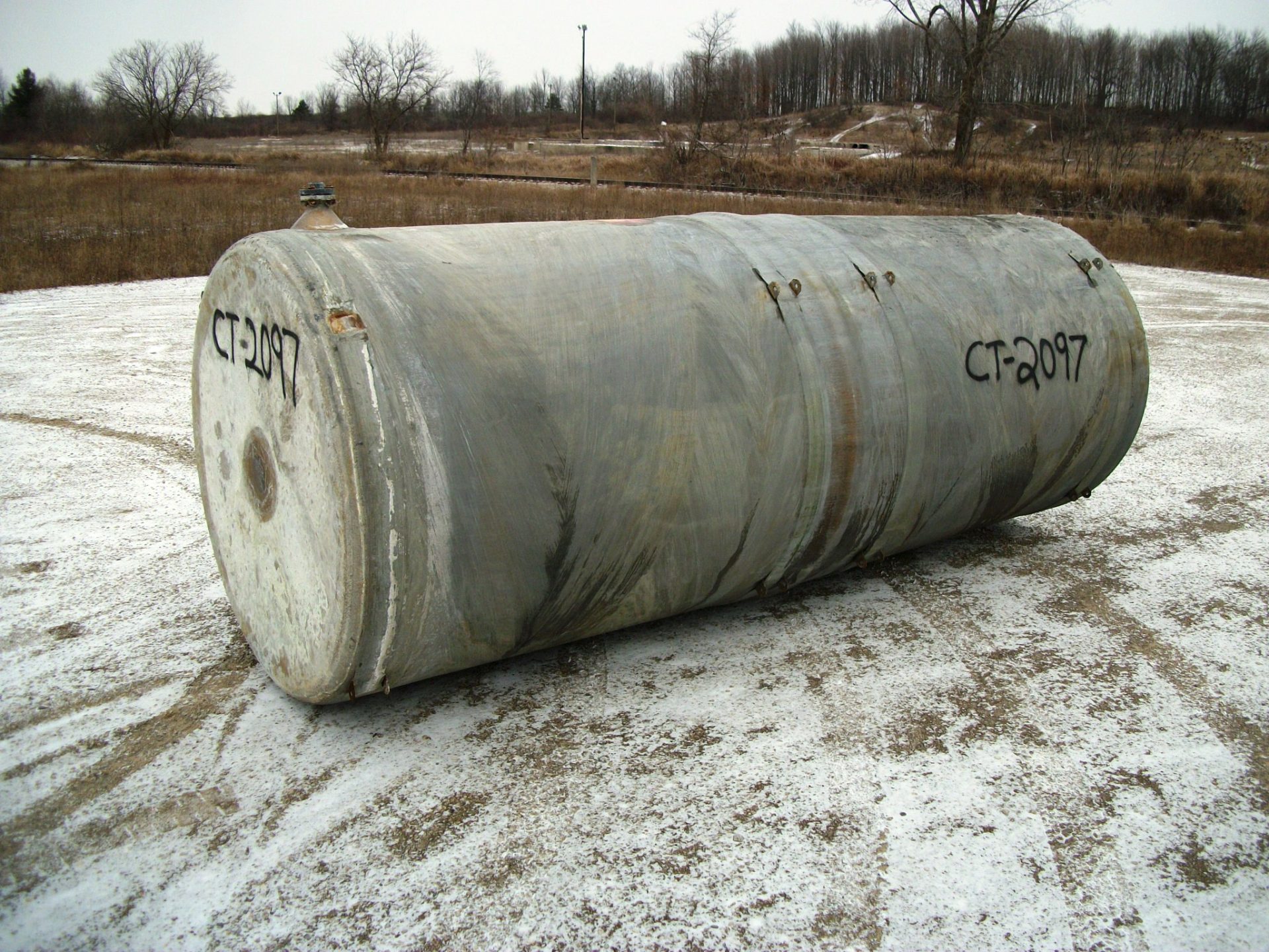 Used Cylindrical Tank - 3,042 Fiberglass Round Tank-Tanks-Cylindrical