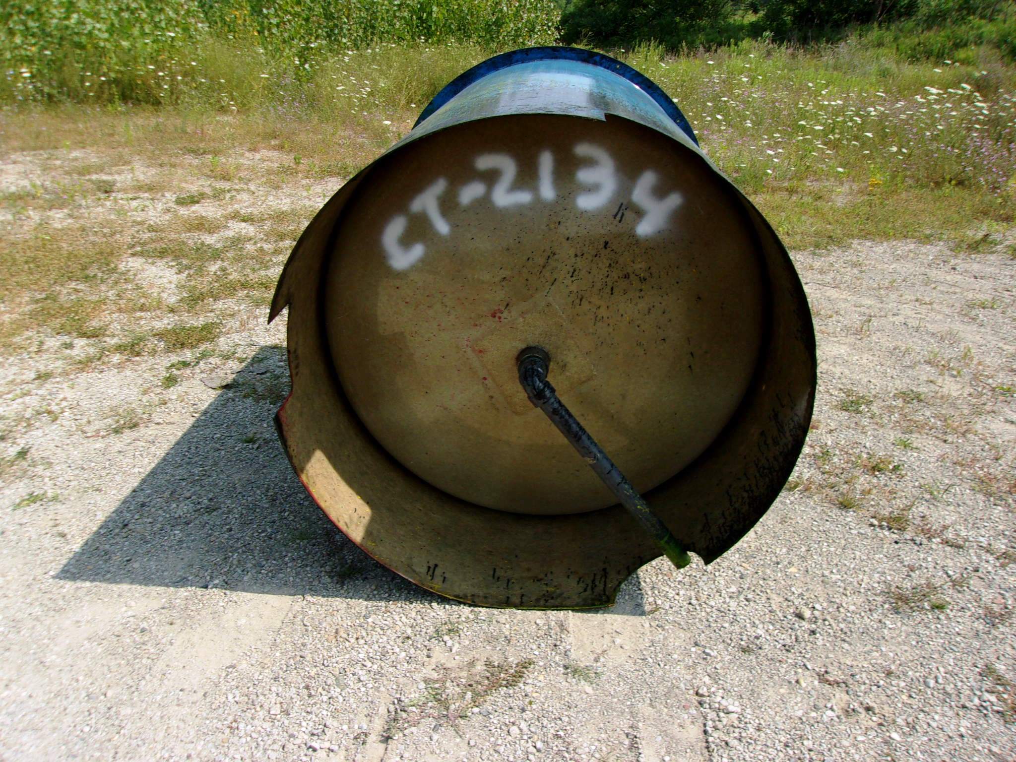 Used Cylindrical Tank - 450 Gallon Fiberglass Round Tank-Tanks-Cylindrical