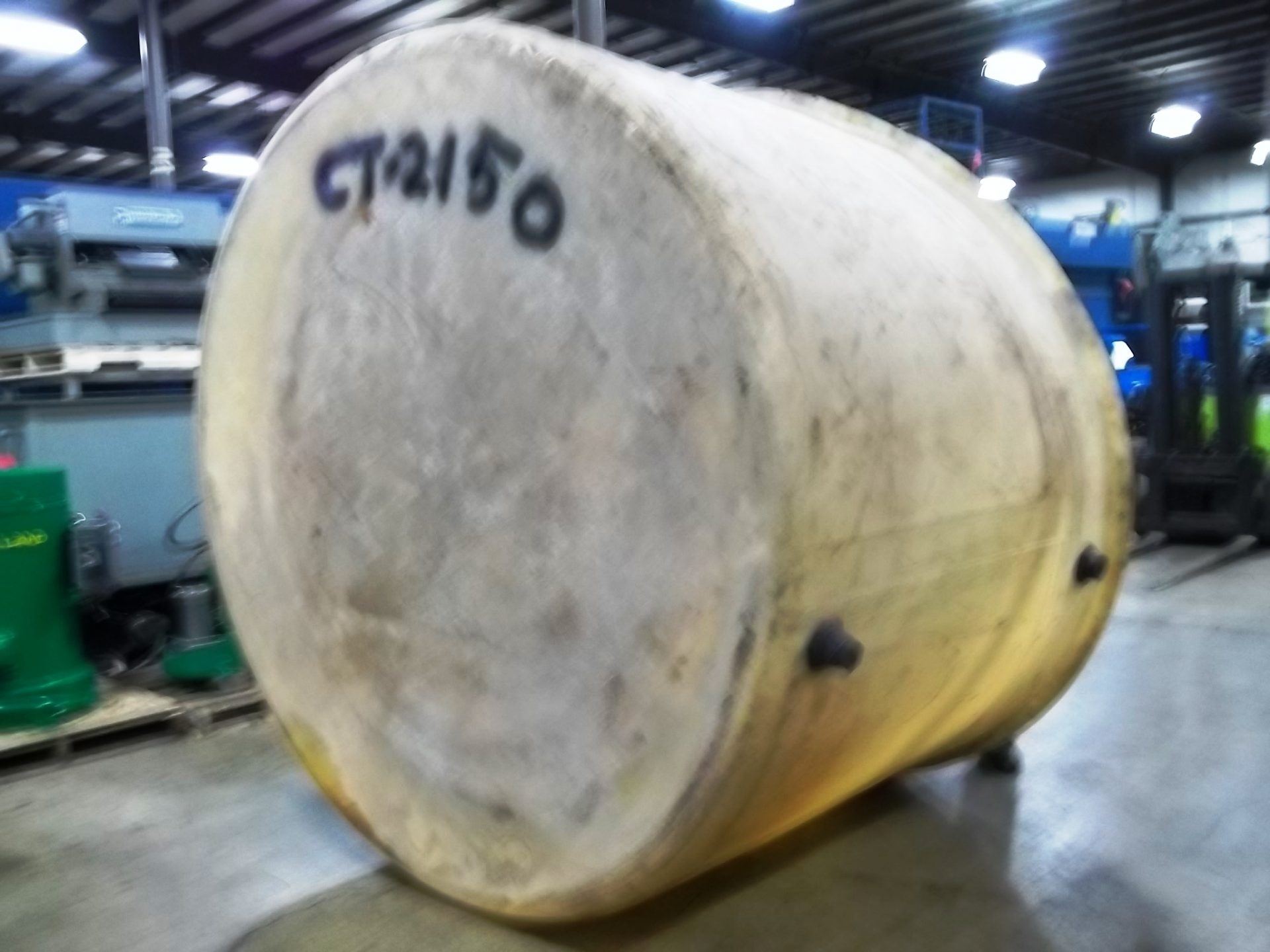 Used Cylindrical Tank - 1500 Gallon Poly Round Tank-Tanks-Cylindrical