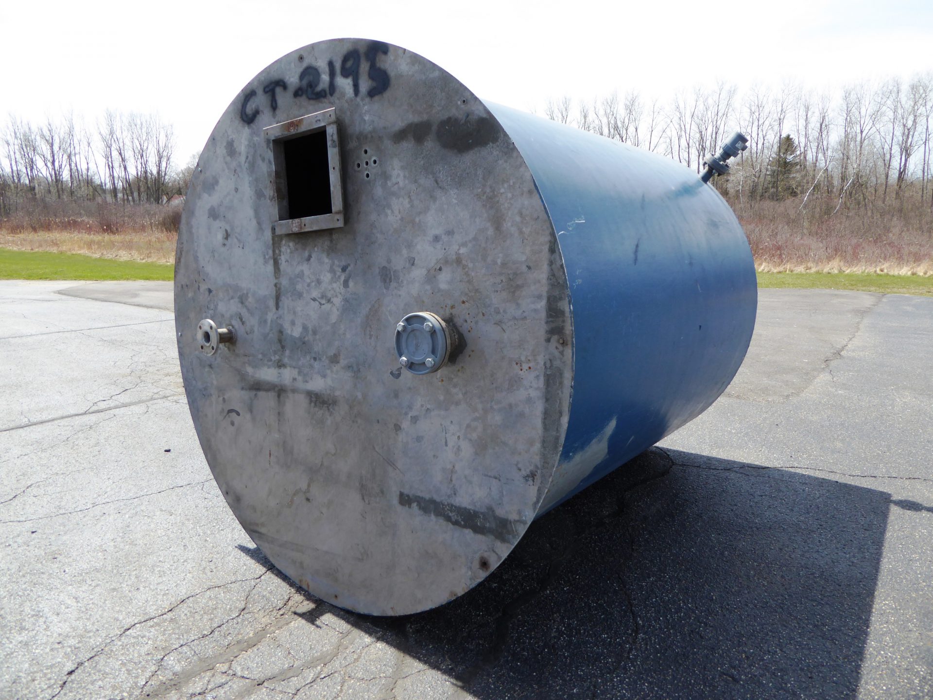Used Cylindrical Tank - 1885 Gallon Stainless Steel Round Tank-Tanks-Cylindrical