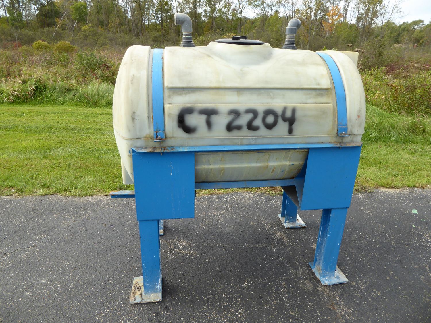 Used Cylindrical Tank - 150 Gallon Poly Cylindrical Tank-Tanks-Cylindrical