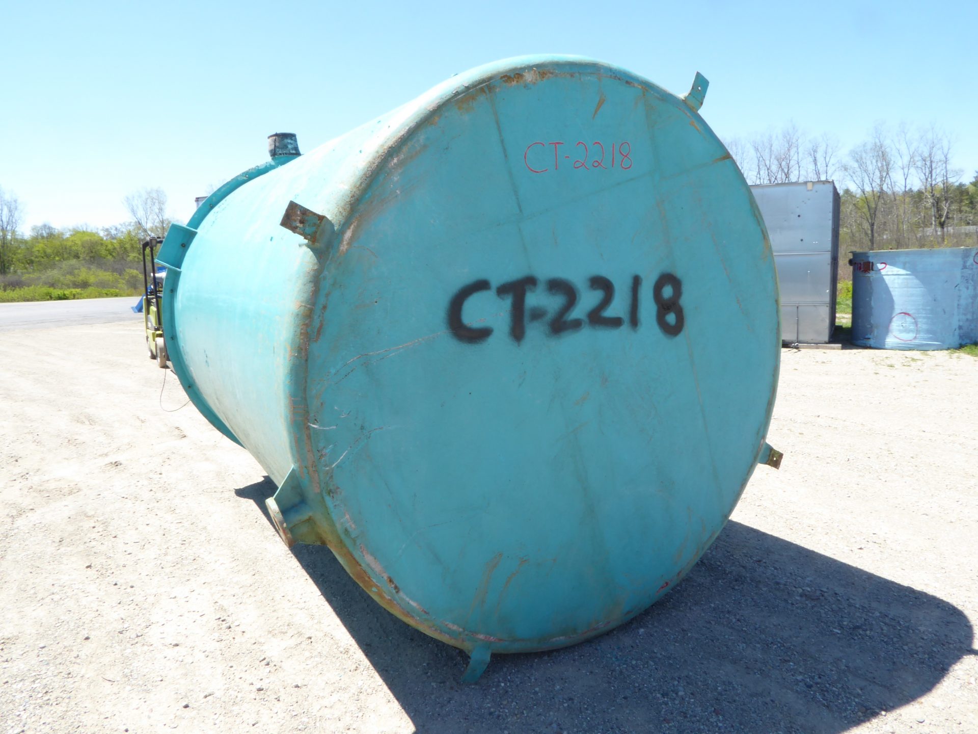 Used Cylindrical Tank - 2800 Gallon Fiberglass Round Tank-Tanks-Cylindrical