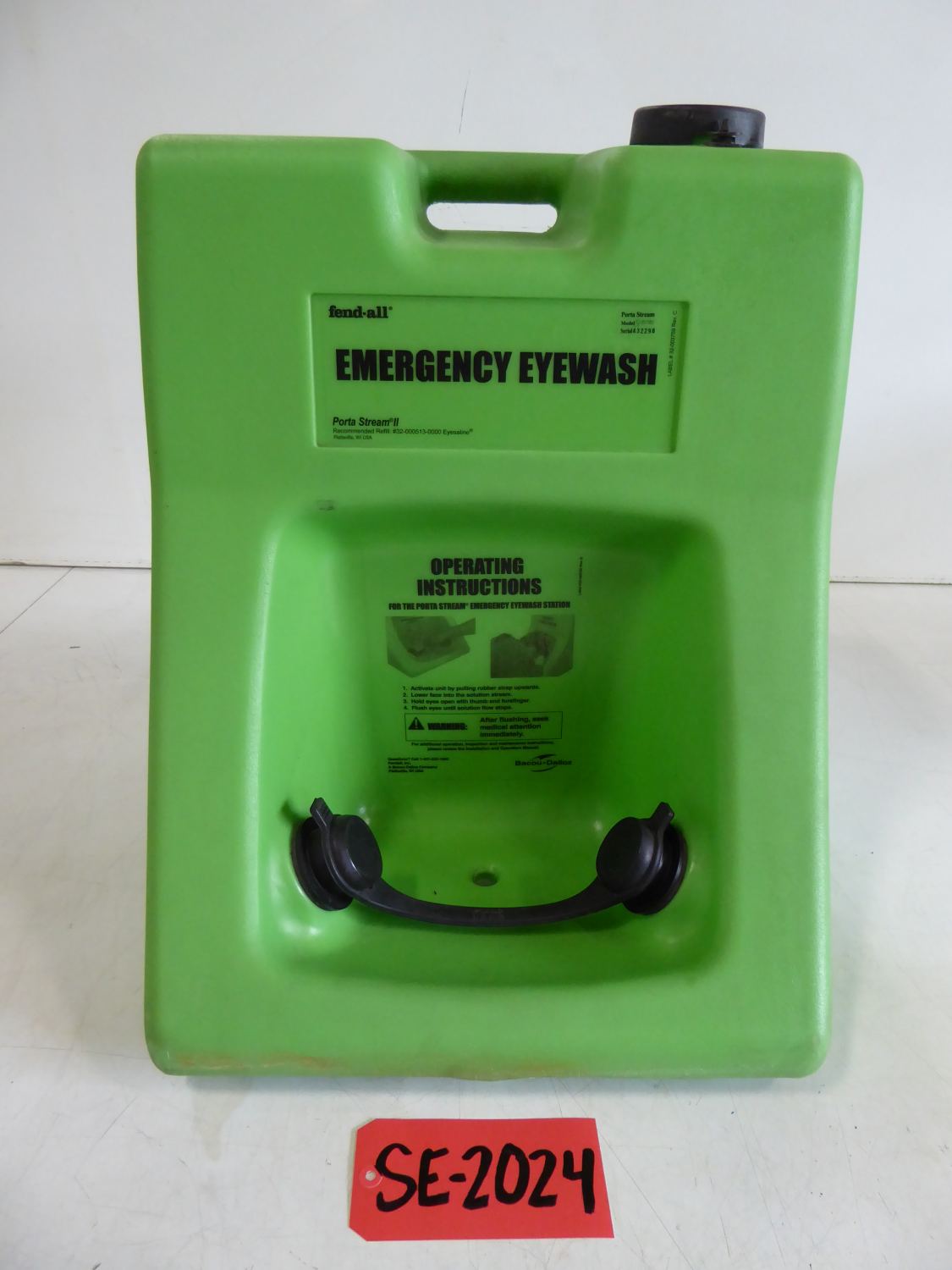 Used Safety Equipment - Bacou-Dalloz Model 20070 Eyewash Porta Stream II