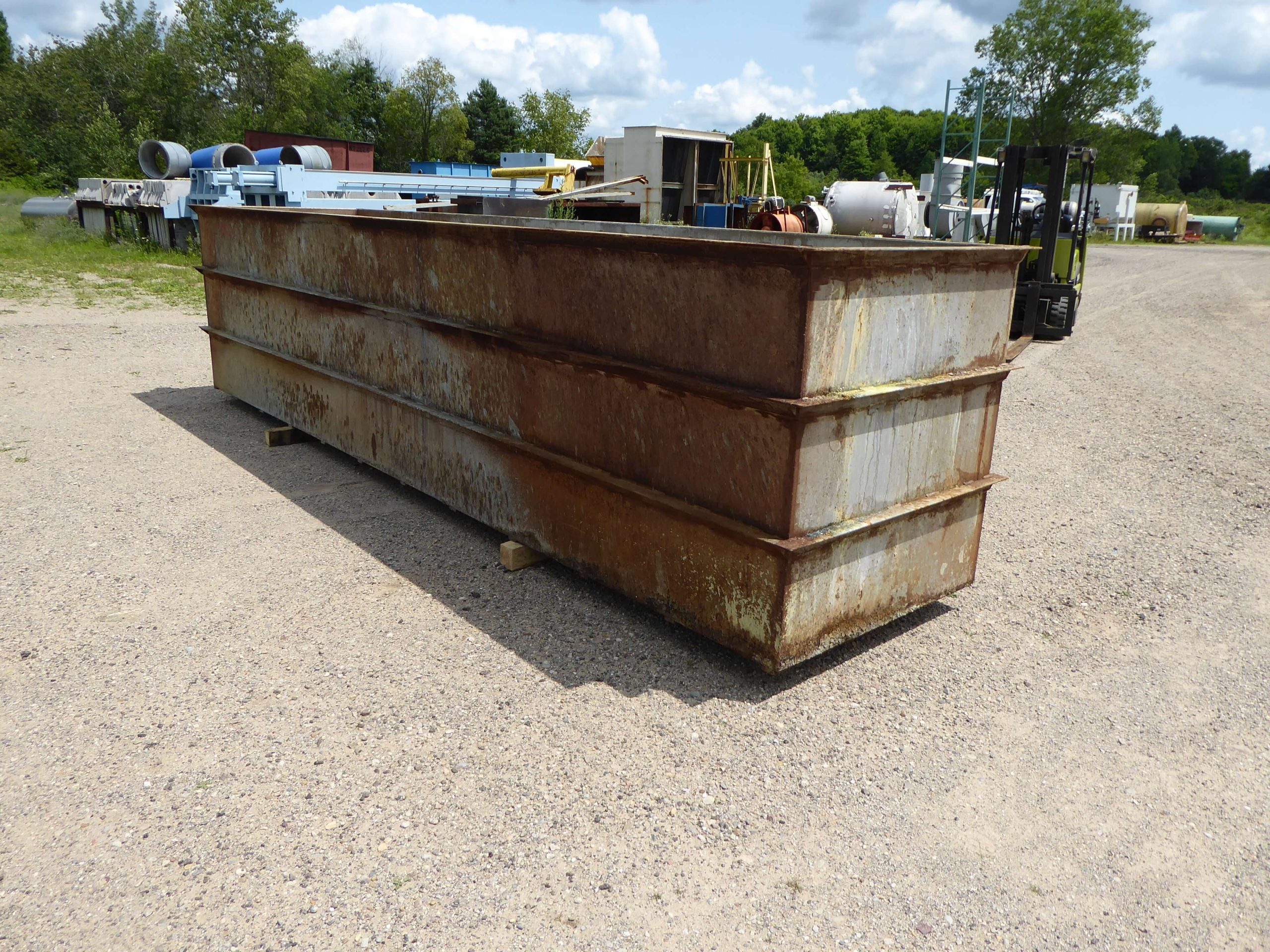 Gallon Stainless Steel Rectangular Tank Rt Lanco Corporation Used Industrial