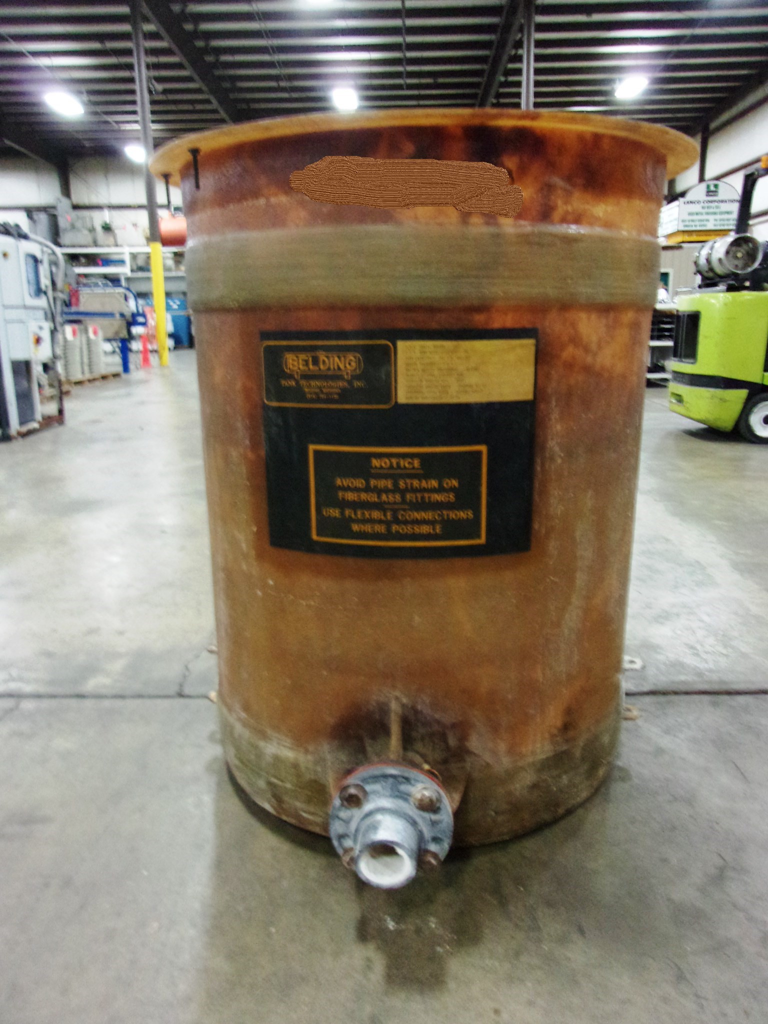 200 Gallon Fiberglass Round Tank CT2831 - Lanco Corporation | Used ...