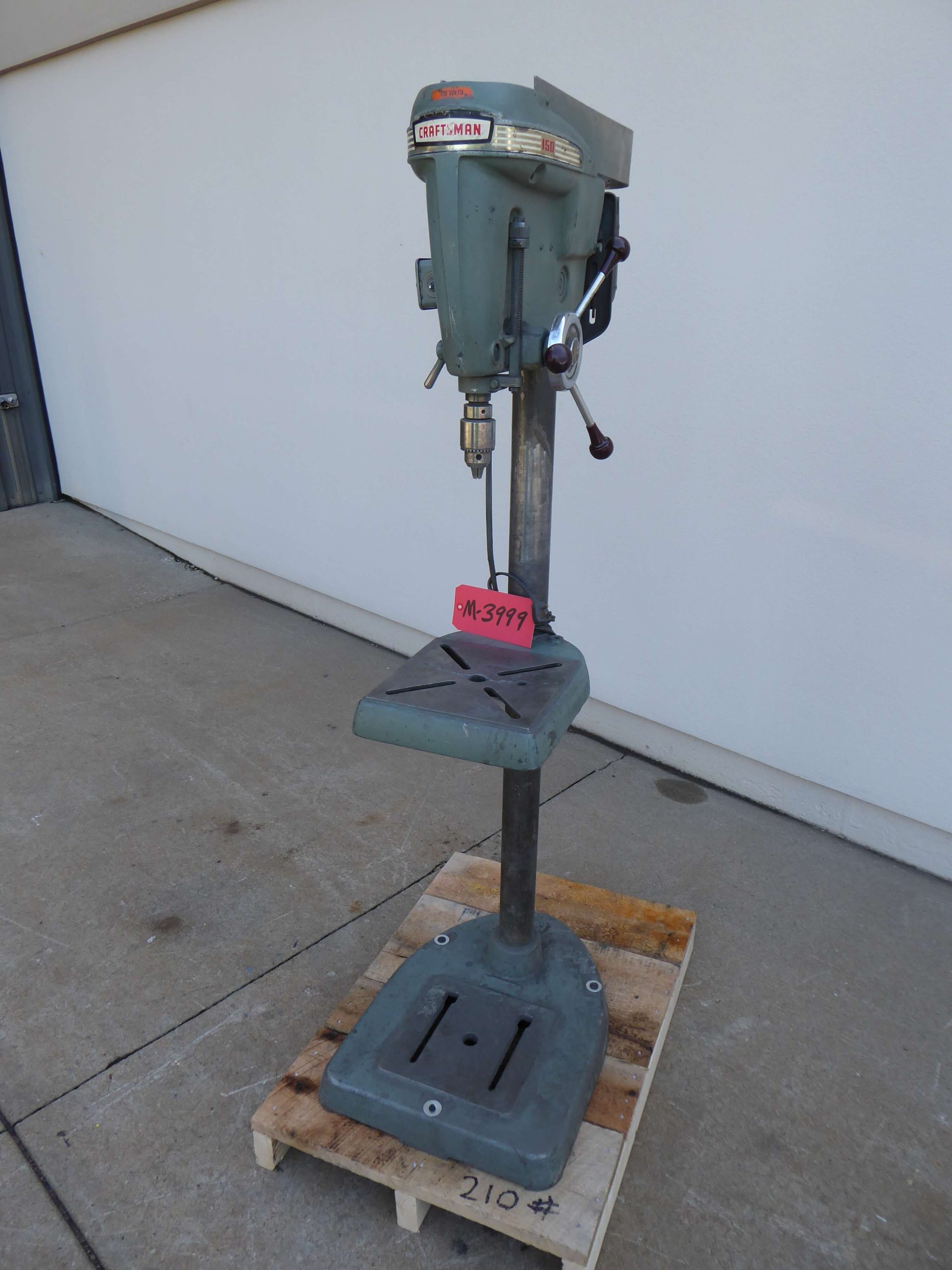 Craftsman Model 150 Drill Press M3999 Lanco Corporation Used Industrial Equipment