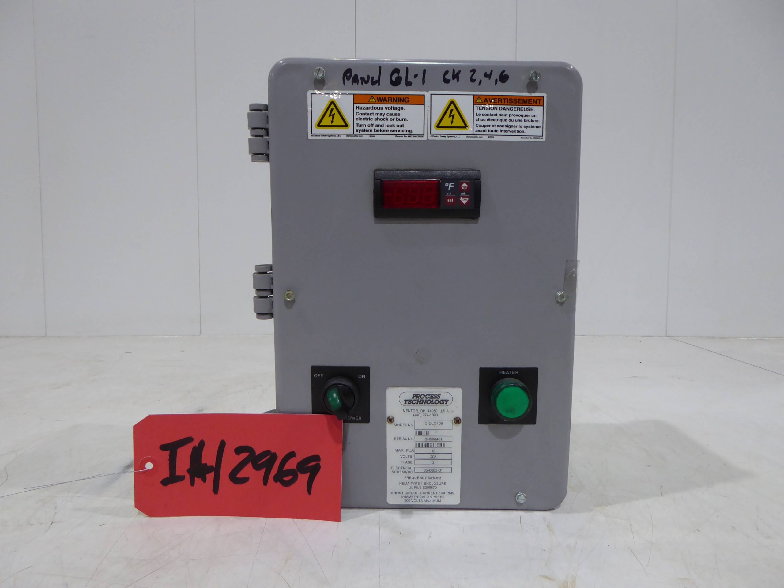 Process Technology Temperature Control Panel IH2969 - Lanco Corporation ...